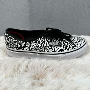 Vans x Authentic Low Top Sneakers Womens 7 A Tribe Called Quest ATCQ Black White